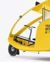 Rickshaw Taxi Mockup - Back Half Side View