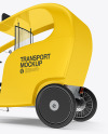 Rickshaw Taxi Mockup - Back Half Side View