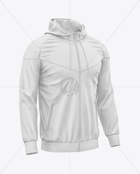 Hooded Windbreaker Mockup