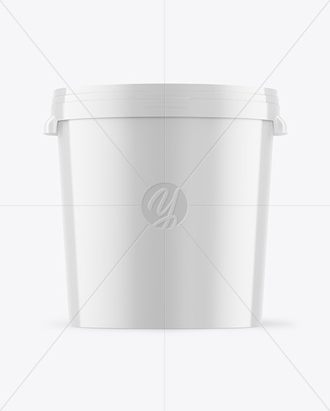 Glossy Plastic Bucket Mockup