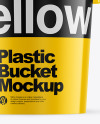 Glossy Plastic Bucket Mockup