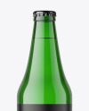 Green Glass Beer Bottle Mockup