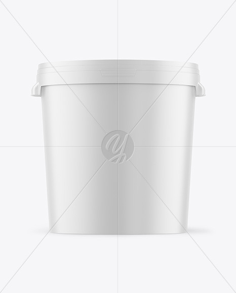 Matte Plastic Bucket Mockup