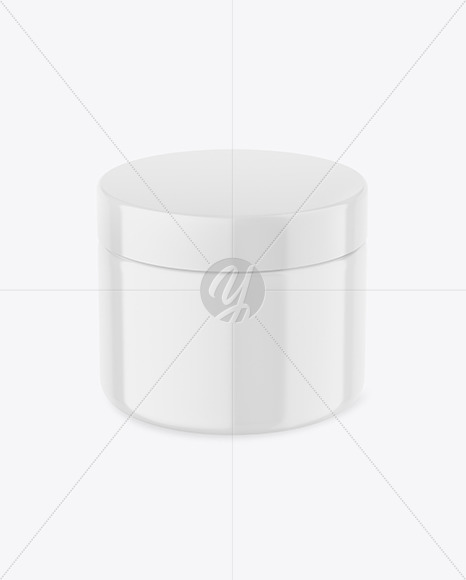 Glossy Plastic Jar Mockup