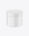 Glossy Plastic Jar Mockup