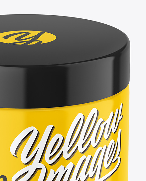 Glossy Plastic Jar Mockup