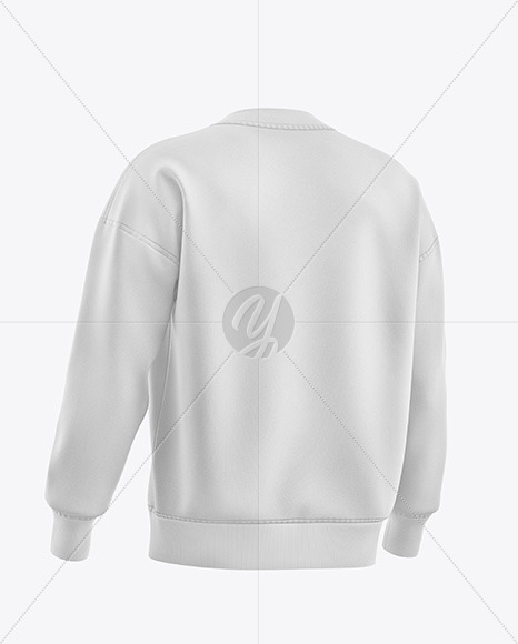 Sweatshirt Mockup - Back Half Side View