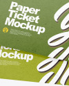 Two Kraft Paper Tickets Mockup