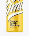 Glossy Plastic Sauce Bottle Mockup