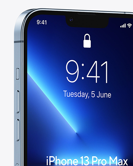 iPhone 13 Pro Max Sierra Blue Mockup