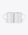 Two Matte Mugs Mockup