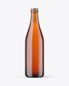 Amber Glass Beer Bottle Mockup