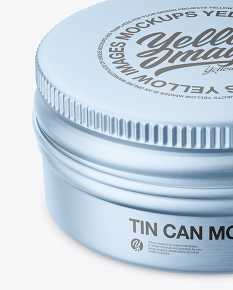 Metallic Tin Can Mockup