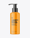 Glossy Plastic Bottle with Pump Mockup Glossy Plastic Bottle with Pump Mockup