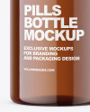 Amber Plastic Pills Bottle Mockup