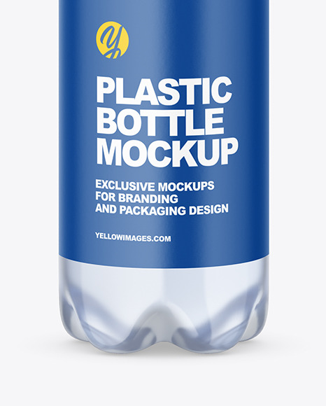 Blue Plastic Water Bottle Mockup