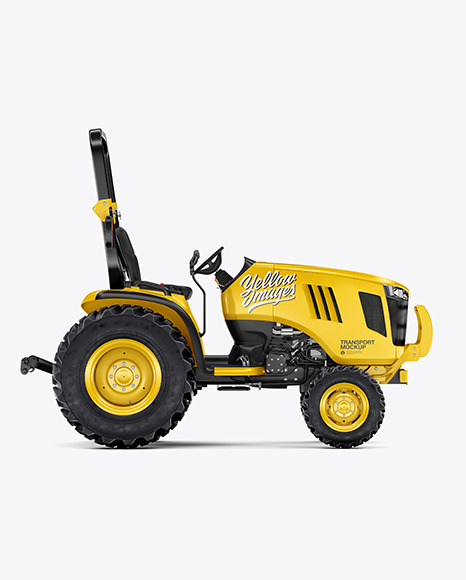 Mini Tractor Mockup - Side View