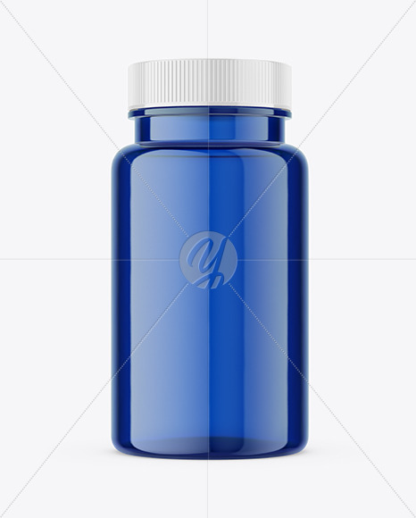 Colored Plastic Pills Bottle Mockup