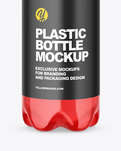 Clear Plastic Drink Bottle Mockup