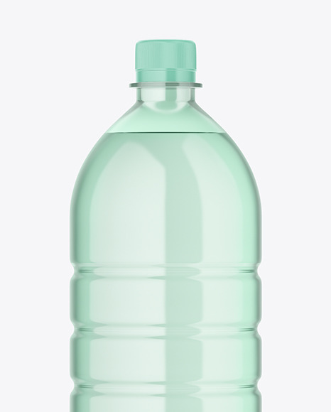 Green Plastic Water Bottle Mockup