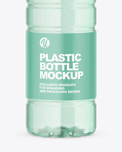 Green Plastic Water Bottle Mockup