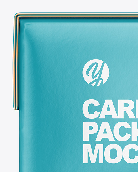 Glossy Cardboard Package Mockup