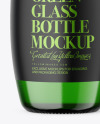 Green Glass Bottle Mockup