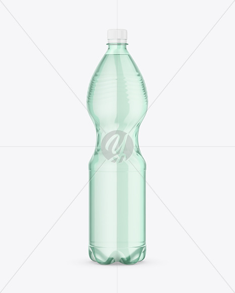 Green Plastic Water Bottle Mockup