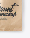 Kraft Paper Bag with Donut Mockup