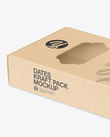 Kraft Box w/ Dates Mockup