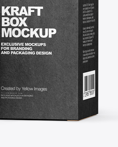 Glossy Plastic Jar with Kraft Box Mockup