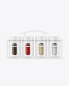 Spices Glossy Jars Set Mockup