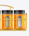 Spices Glossy Jars Set Mockup