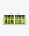 Spices Matte Jars Set Mockup