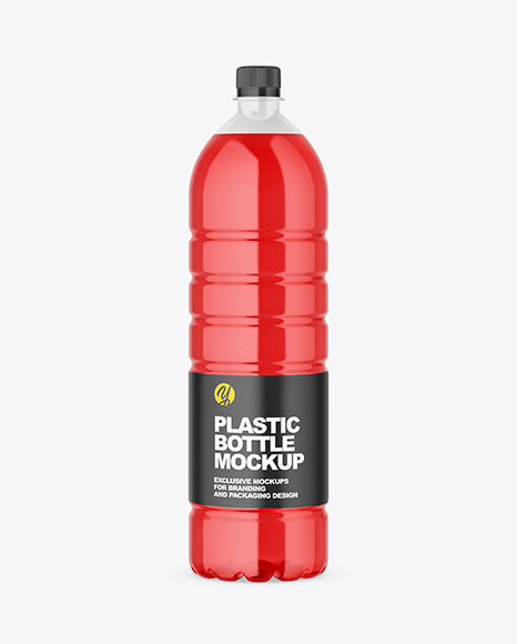 Clear Plastic Drink Bottle Mockup