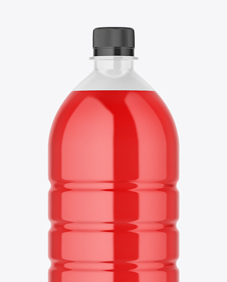 Clear Plastic Drink Bottle Mockup