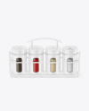 Spices Glossy Jars Set Mockup