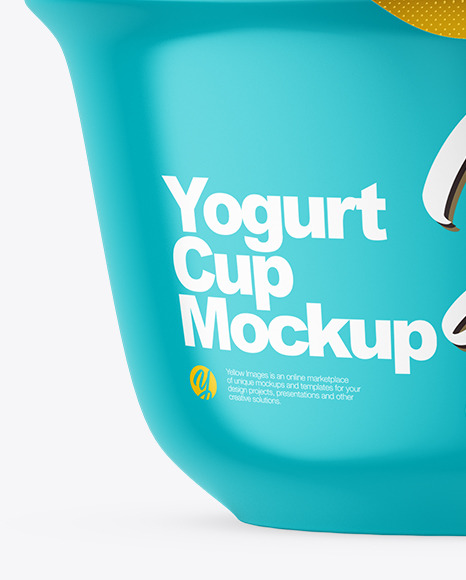 Glossy Yoghurt Cup Mockup - Free Download Images High Quality PNG, JPG