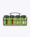 Spices Matte Jars Set Mockup