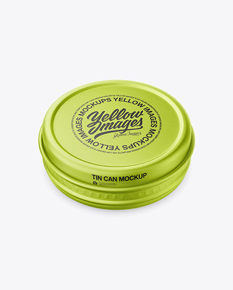 Metallic Tin Can Mockup