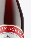 Amber Glass Bottle With Red Ale Mockup