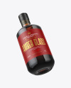 Amber Glass Bottle with Wooden Cap Mockup Amber Glass Bottle with Wooden Cap Mockup