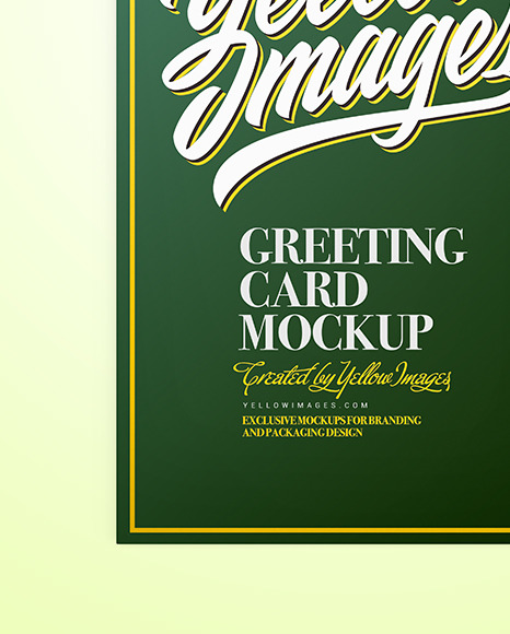 Greeting Card with Bow Mockup