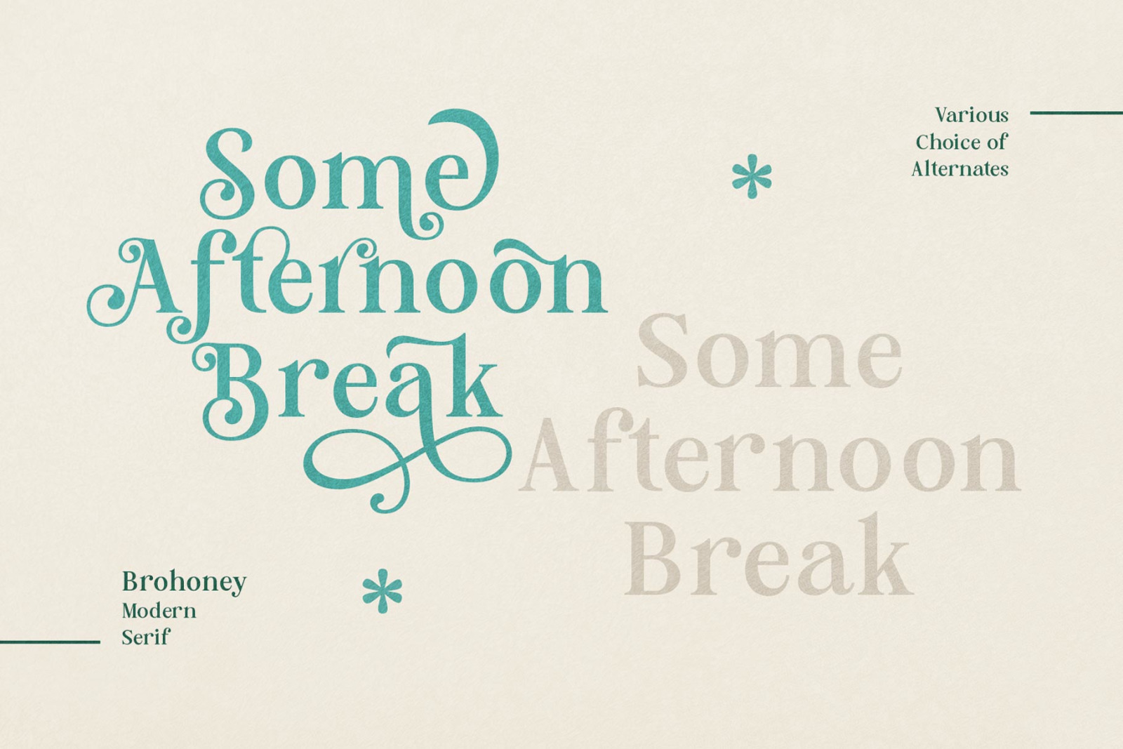 Brohoney Modern Serif Typeface