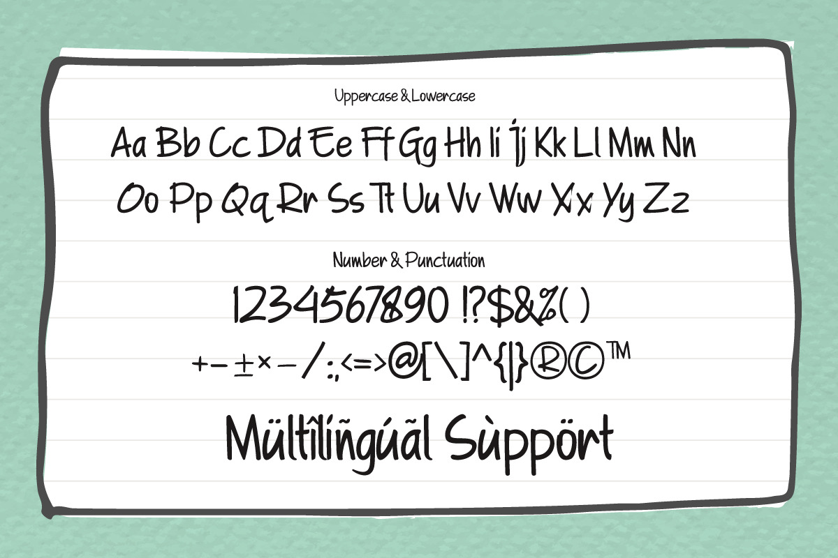 A Note – Handwritten Marker Note Font A Note – Handwritten Marker Note Font