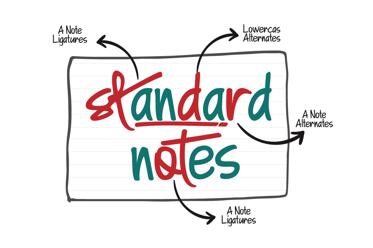 A Note – Handwritten Marker Note Font A Note – Handwritten Marker Note Font
