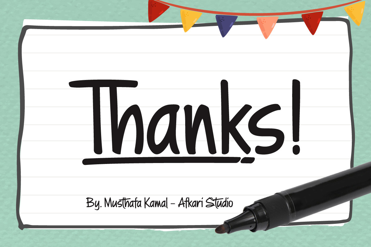 A Note – Handwritten Marker Note Font A Note – Handwritten Marker Note Font