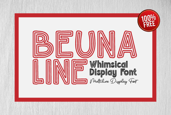 Beuna Line Display Font