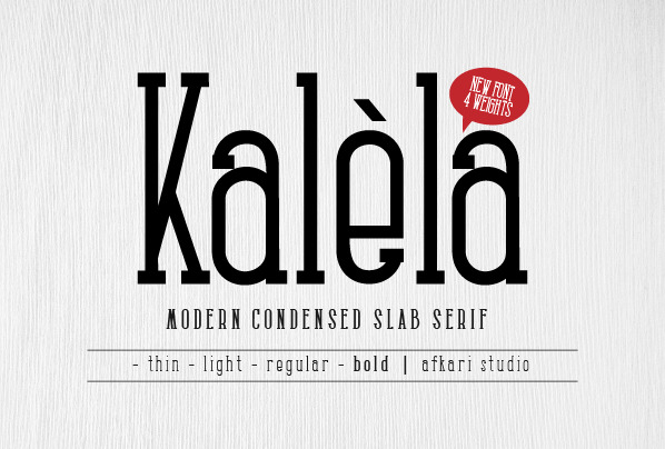 Kalela Slab Condensed Slab Serif Font