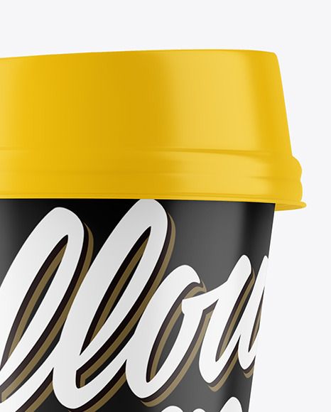 Matte Plastic Coffee Cup Mockup